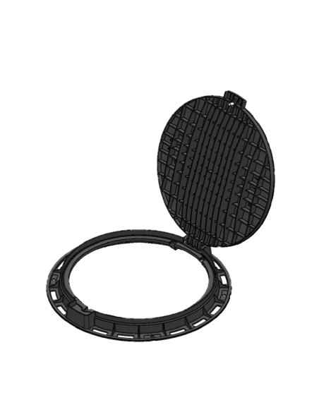 Капак PP A15 Ф600 (черен)