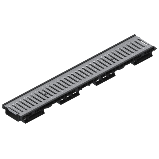 Линеен отводнител с поцинкована решетка A15 DN100 H60/W156