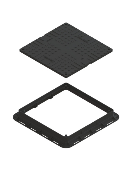 Капак PP A15 700x700 (квадратен/черен)