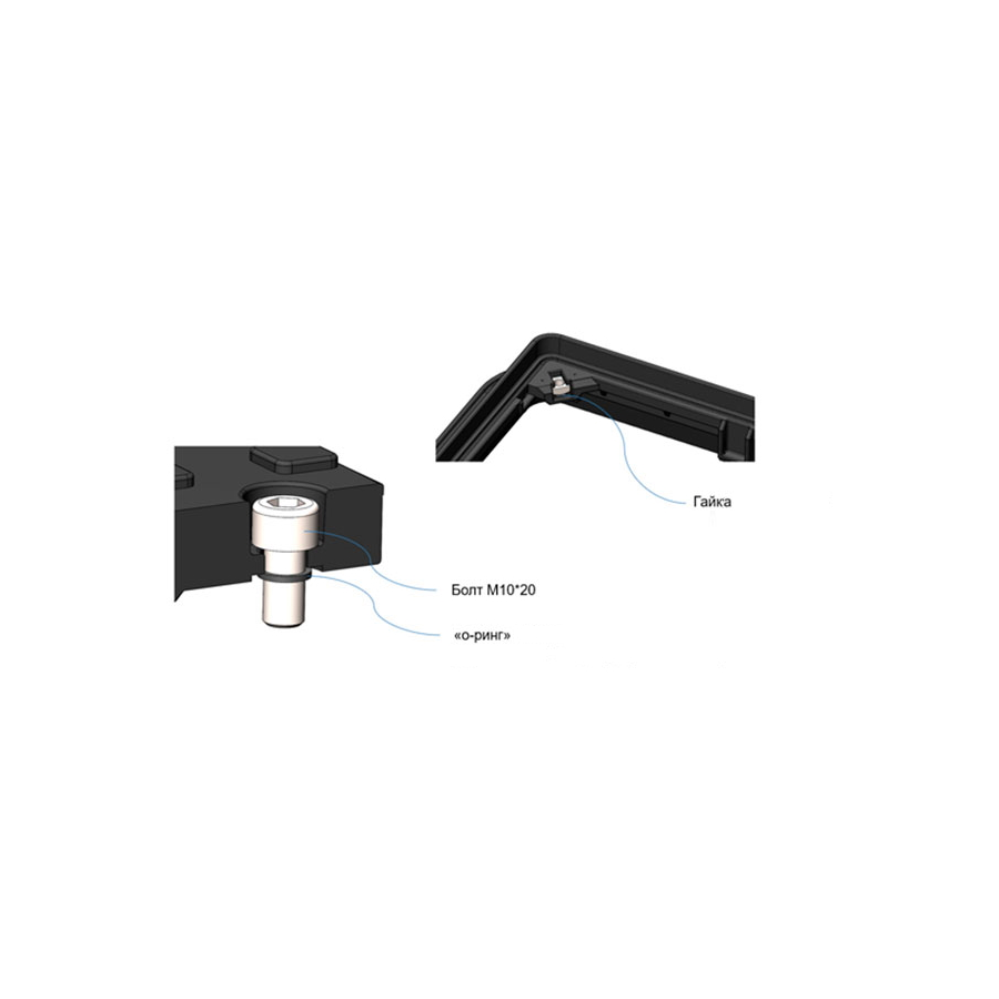 Капак PP A15 700x700 (квадратен/черен)