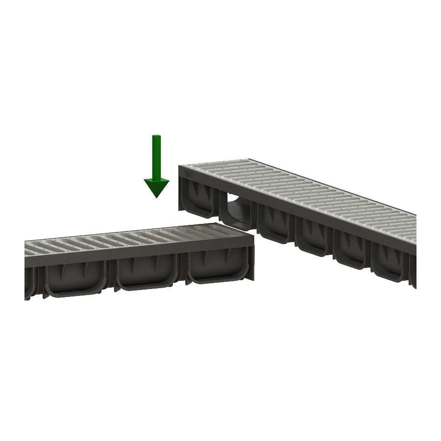 Линеен отводнител с поцинкована решетка Easy3...