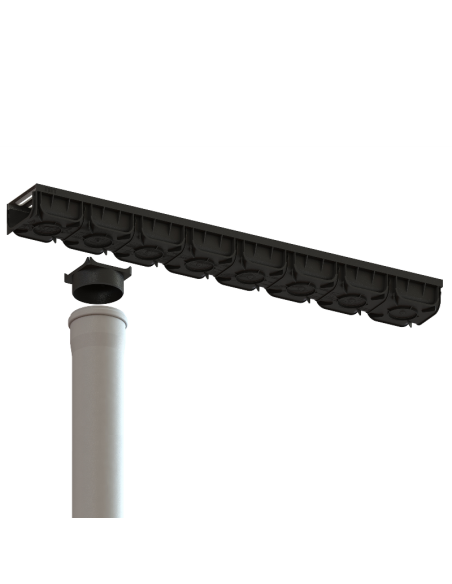 Линеен отводнител с поцинкована решетка Easy3 A15 DN100 H100