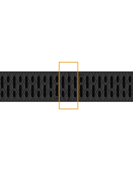 Линеен отводнител с решетка от полипропилен Easy2 A15 DN100 H70 (черен)