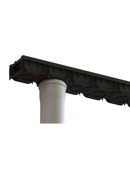 Линеен отводнител с решетка от полипропилен Easy2 A15 DN100 H70 (черен)