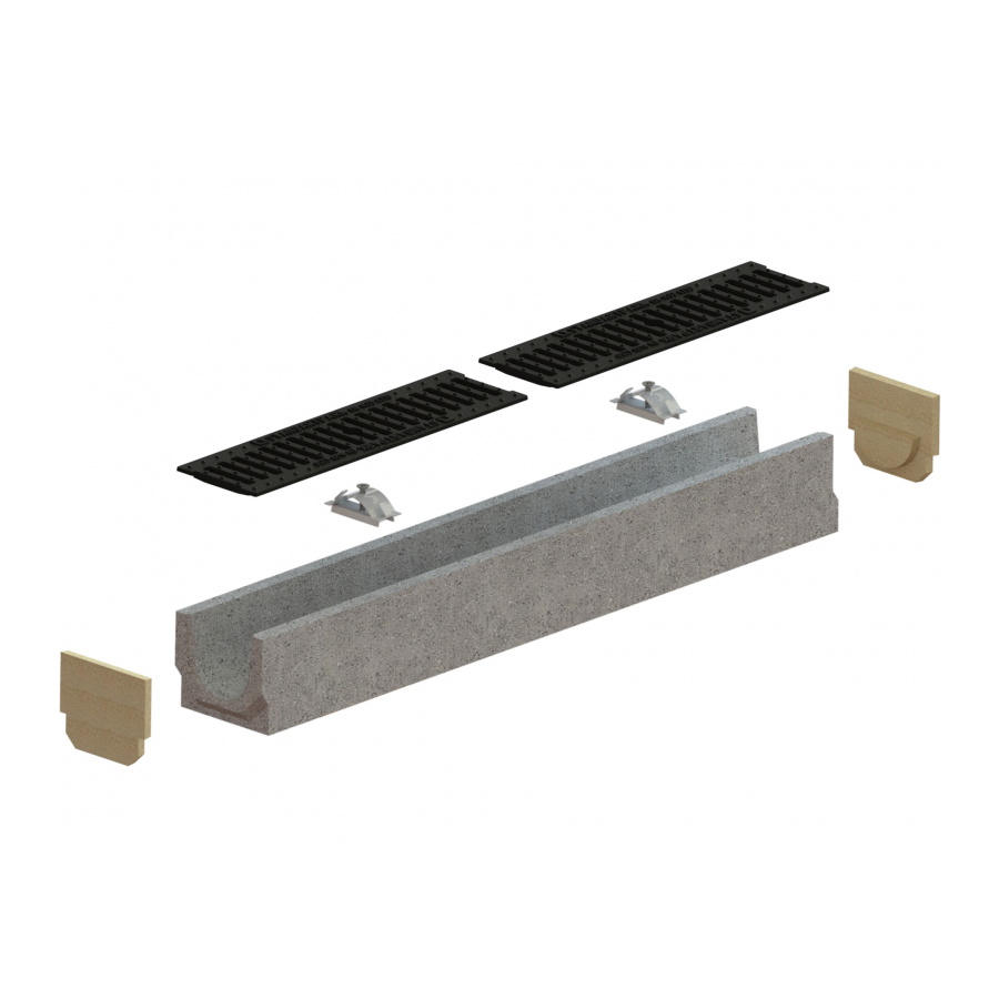 Линеен отводнител от фибробетон FB BASE C250...