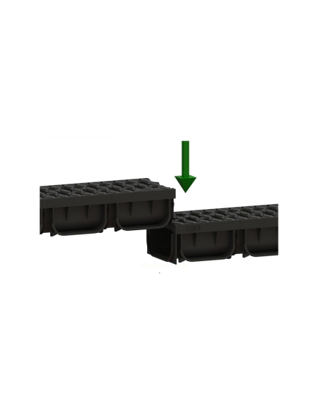 Линеен отводнител с решетка от полипропилен Easy3 A15 DN100 H100