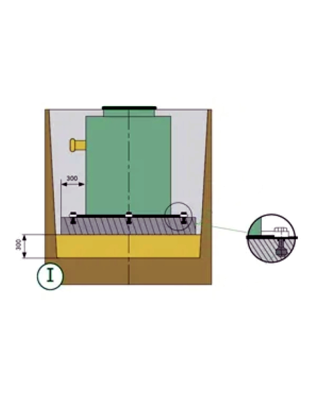 Каломаслоуловител GRP OilBase OB1-3(15)LS D1200 H1515 TN300 Ф200