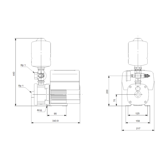 Инверторна бустер помпа Grundfos CMBE 3-62  /98374701/ 2