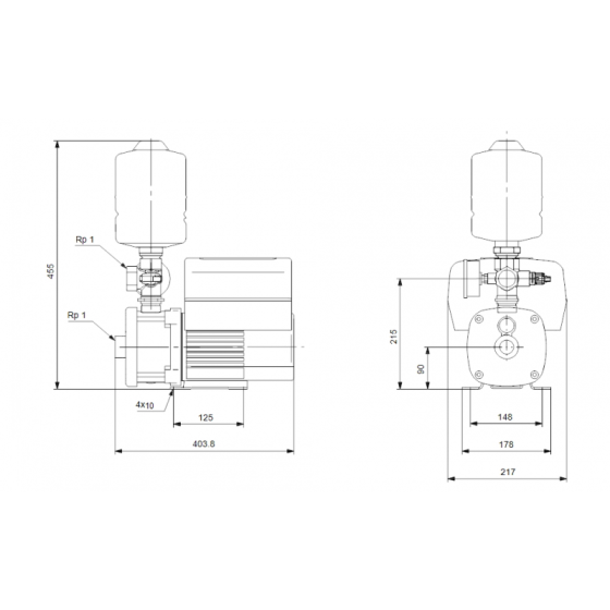 Инверторна бустер помпа Grundfos CMBE 5-62  /98374704/ 2