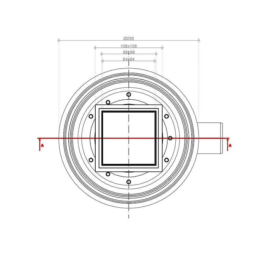 СИФОН STANDART 2в1 /100х100/ Вертикален