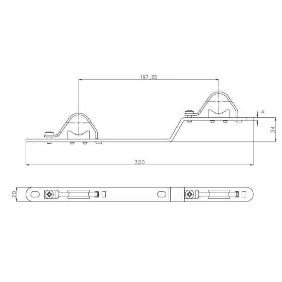 Скоби за колектори Verti/Maxima 1“ TIEMME 2
