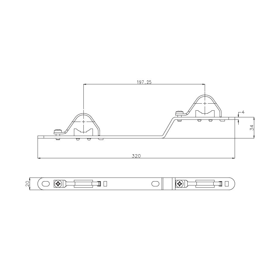 Скоби за колектори Verti/Maxima 1“ TIEMME