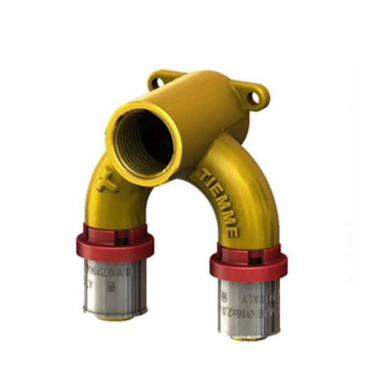 Коляно двойно стенно женско Ф20 x 1/2“ (прес фитинг)