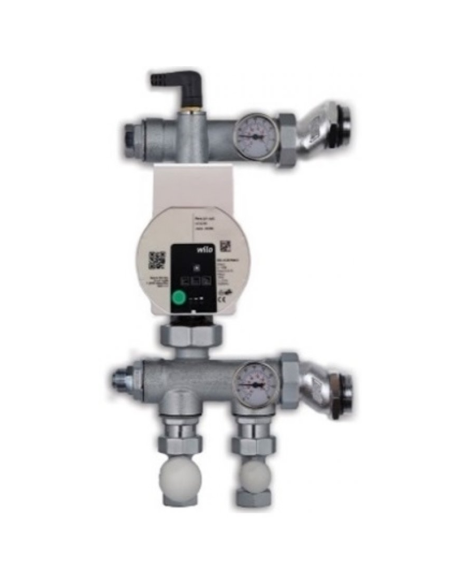 Помпена група за подово отопление 1“ (20-50°C) COMPACT с помпа и защитен термостат