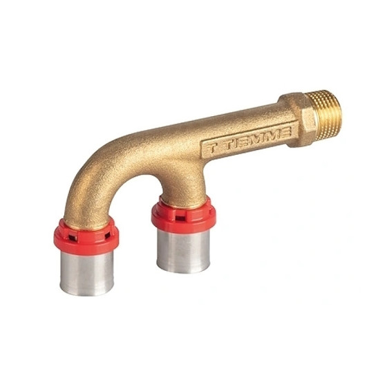 Двойно U коляно мъжко Ф20 x 1/2“ (прес фитинг)