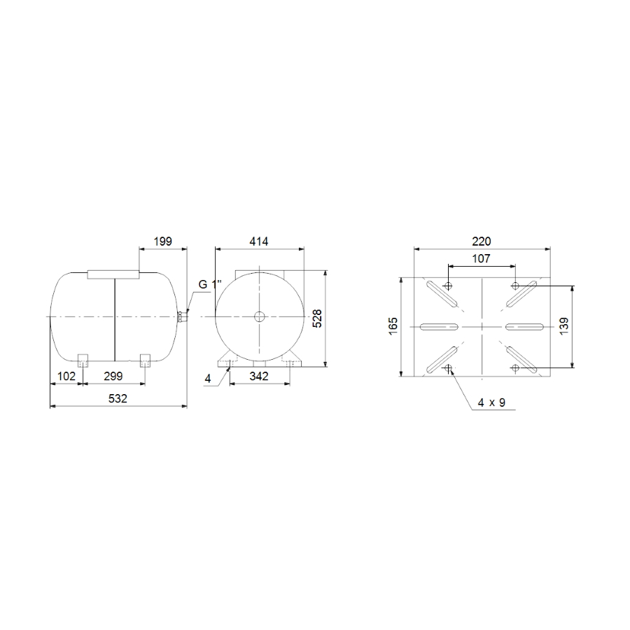 Мембранен разширителен съд 60л Grundfos GT-H-60...