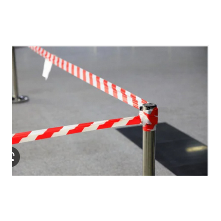 ПРЕДПАЗНА ЛЕНТА червено-бяла 80мм / руло 200м