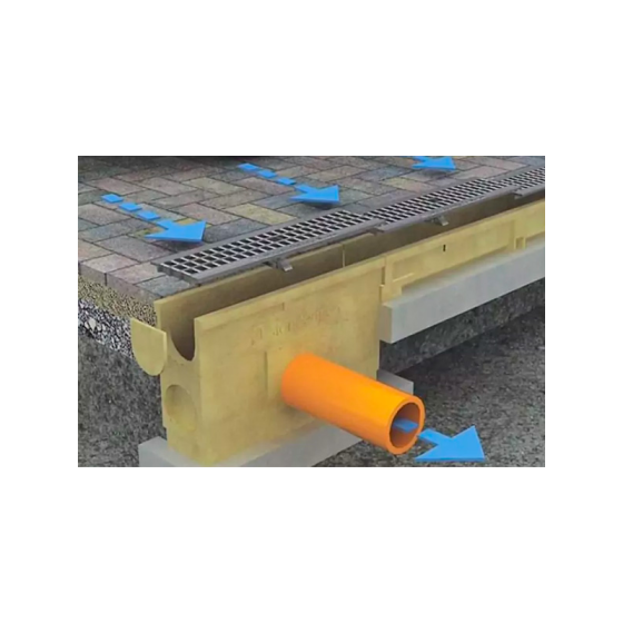 Линеен отводнител от фибробетон FB PRO D400 DN150 H500 2