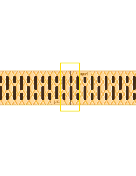 Линеен отводнител с решетка от полипропилен Easy2 A15 DN100 H70 (пясъчен)
