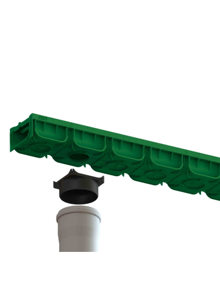 Линеен отводнител с решетка от полипропилен Easy2 A15 DN100 H70 (зелен)