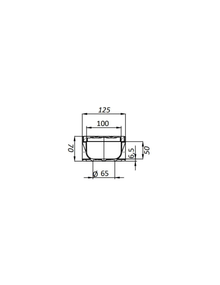 Линеен отводнител с решетка от полипропилен Easy2 A15 DN100 H70 (сив)
