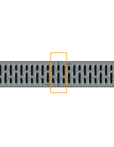 Линеен отводнител с решетка от полипропилен Easy2 A15 DN100 H70 (сив)