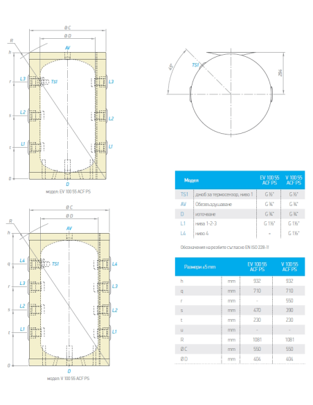 Буферен съд TESY „Анти Конденз“ 100л., неемайлиран, стенен/подов монтаж, бял