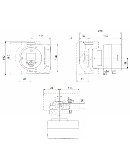 GRUNDFOS MAGNA3 32-120 /180/ 98609707