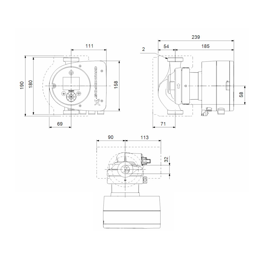 GRUNDFOS MAGNA3 32-60 /180/ / 97924255