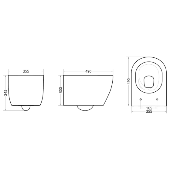 Висяща тоалетна Fluenta Turbo с капак 2