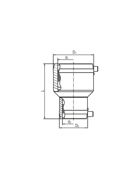 PE Редуцираща муфа Ф90/50 PN16 ел.заварка