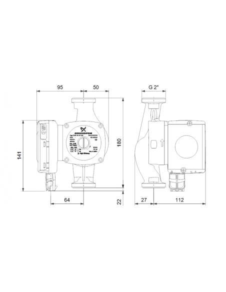 ПОМПА GRUNDFOS UPS2 32-80 /180/ /98707855/