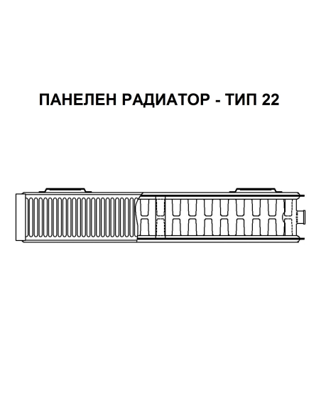 Панелен радиатор H500x1800mm (3472W)